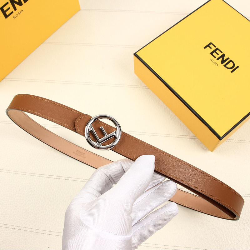 F**di nude leather belt