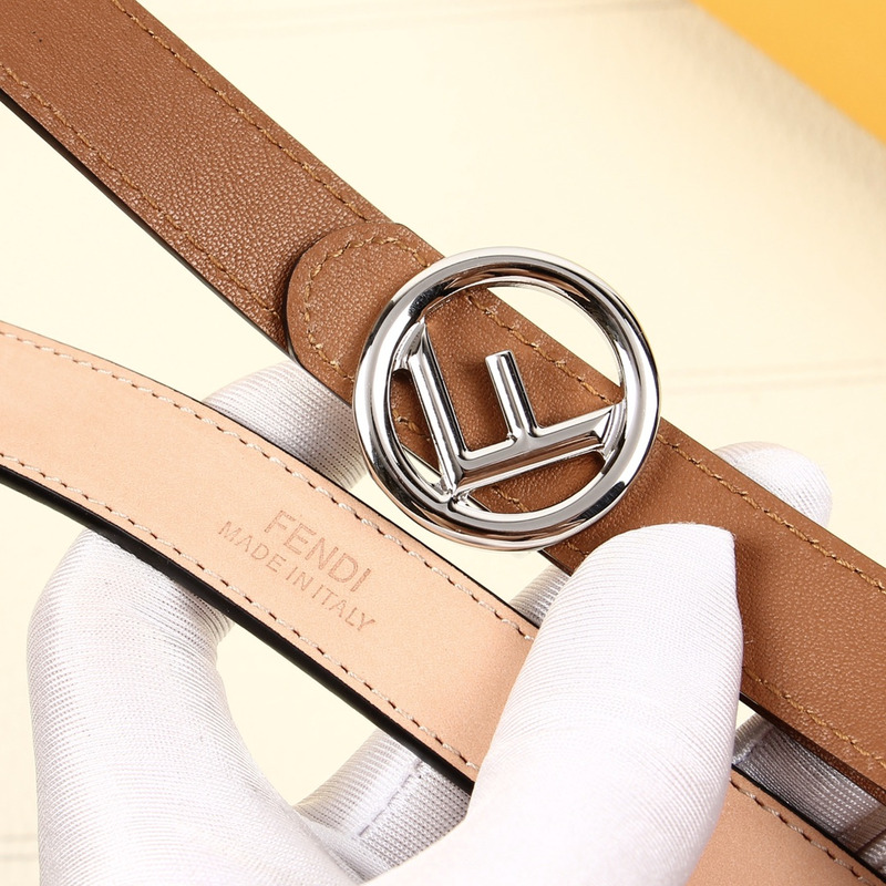 F**di nude leather belt