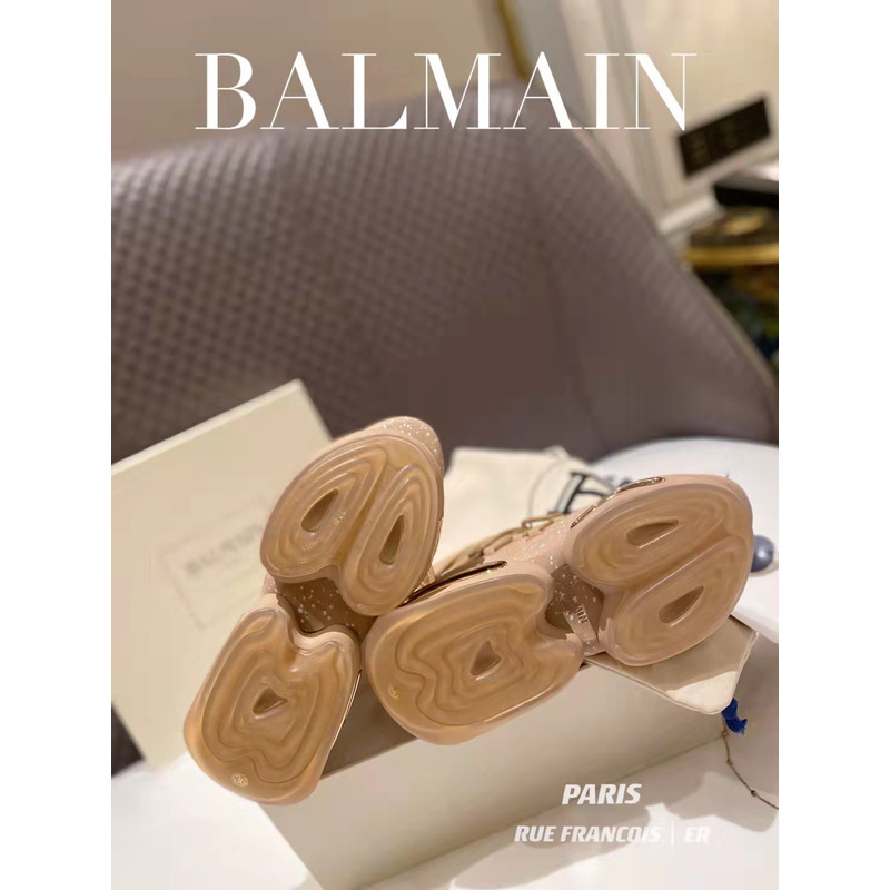 Balmain B-Bold High Sneaker Beige