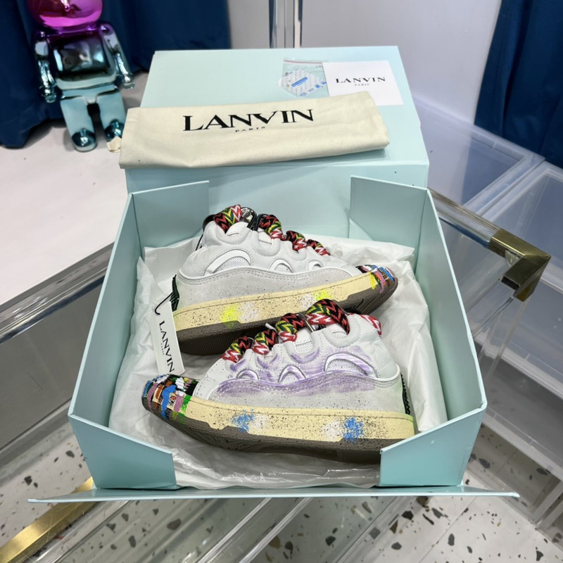 Lanvin x gallery dept curb sneakers in White