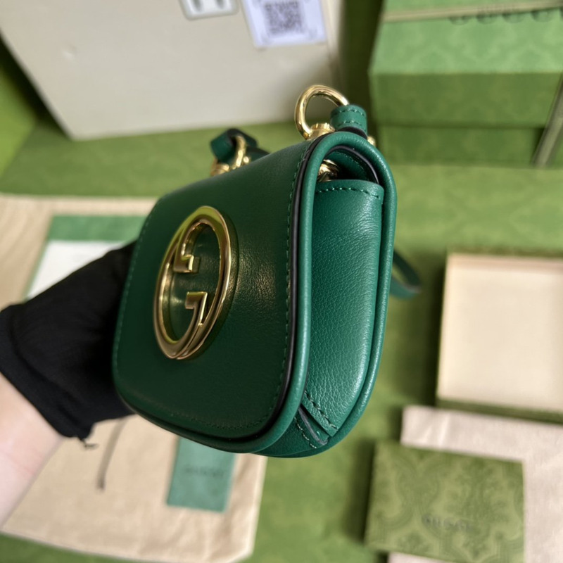 G*u*i G*u*i blondie card case wallet green leather