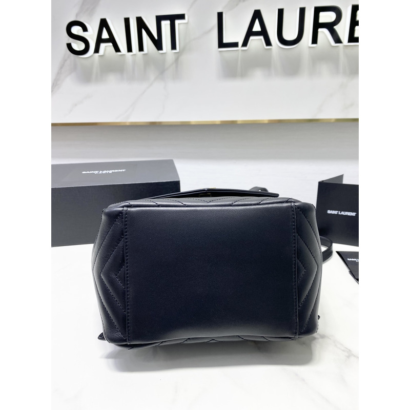 Saint Laurent  Joe Backpack In Lame Leather Dark Blue