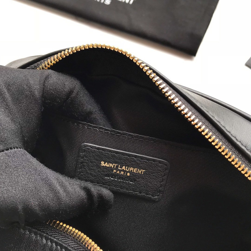 Saint Laurent Lou Camera Bag In Quilted Leather Black