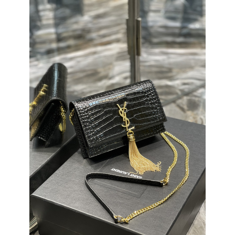 Saint Laurent Monogram Kate Bag Black