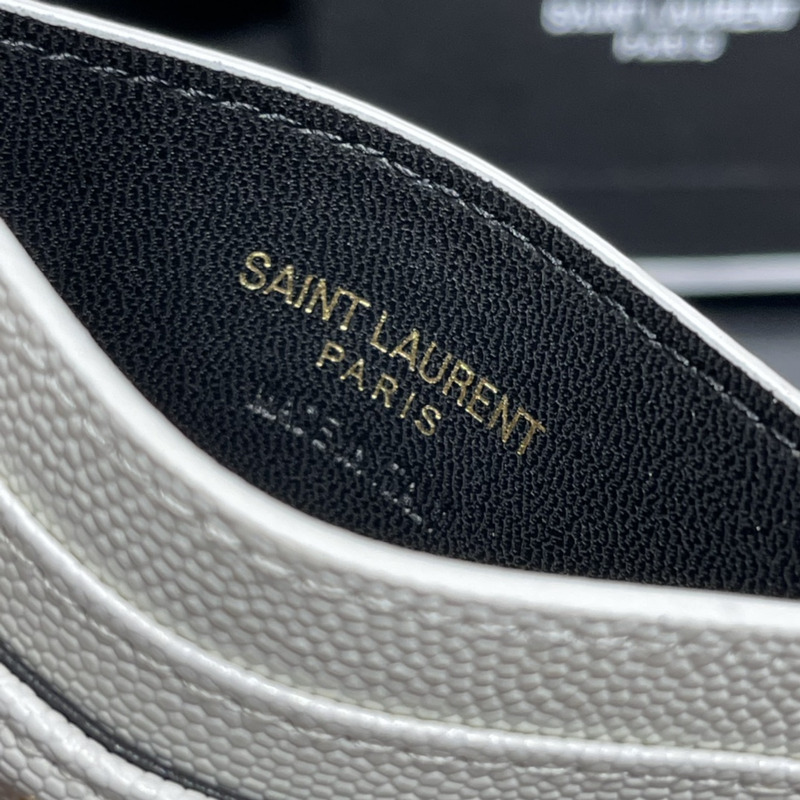 Saint Laurent Monogram Card Hold White