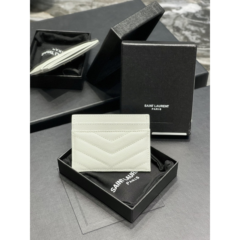 Saint Laurent Monogram Card Hold White