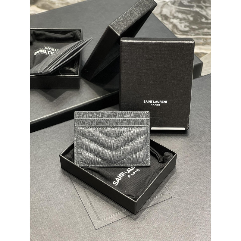 Saint Laurent Monogram Card Hold Grey