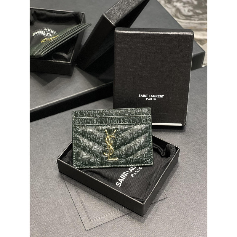 Saint Laurent Monogram Card Hold Green