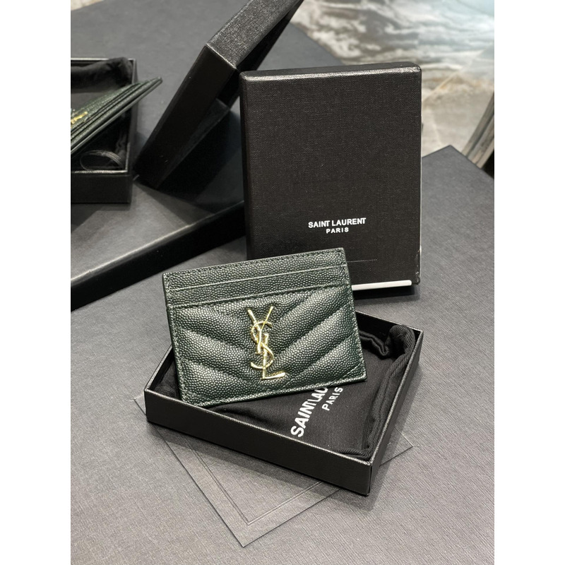 Saint Laurent Monogram Card Hold Green