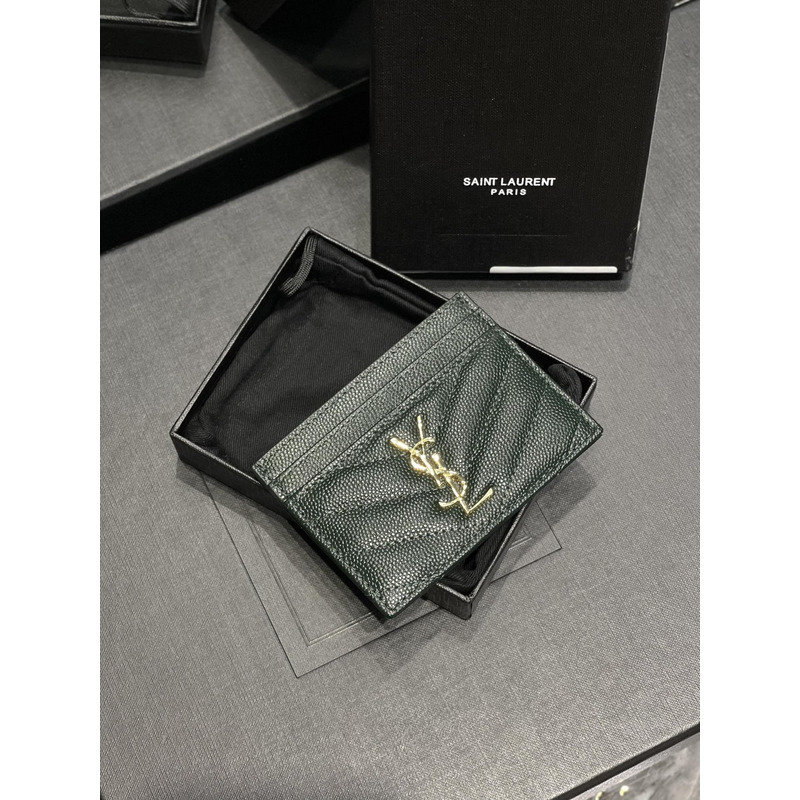 Saint Laurent Monogram Card Hold Green