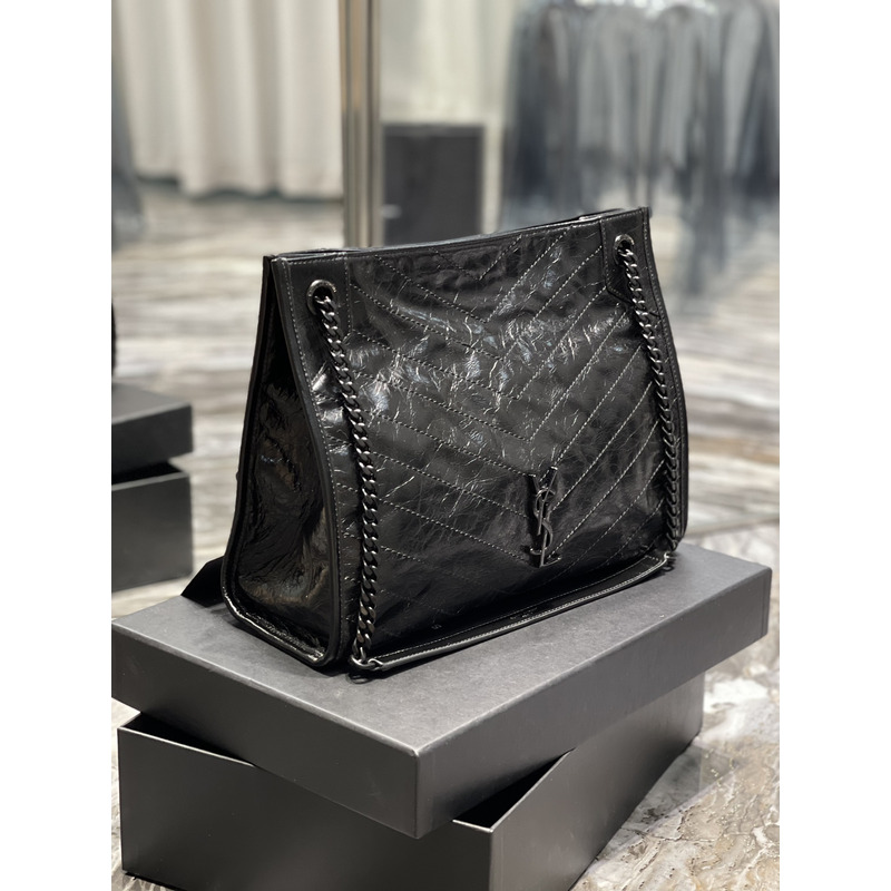 Saint Laurent Niki Medium Shopping Bag Full Black