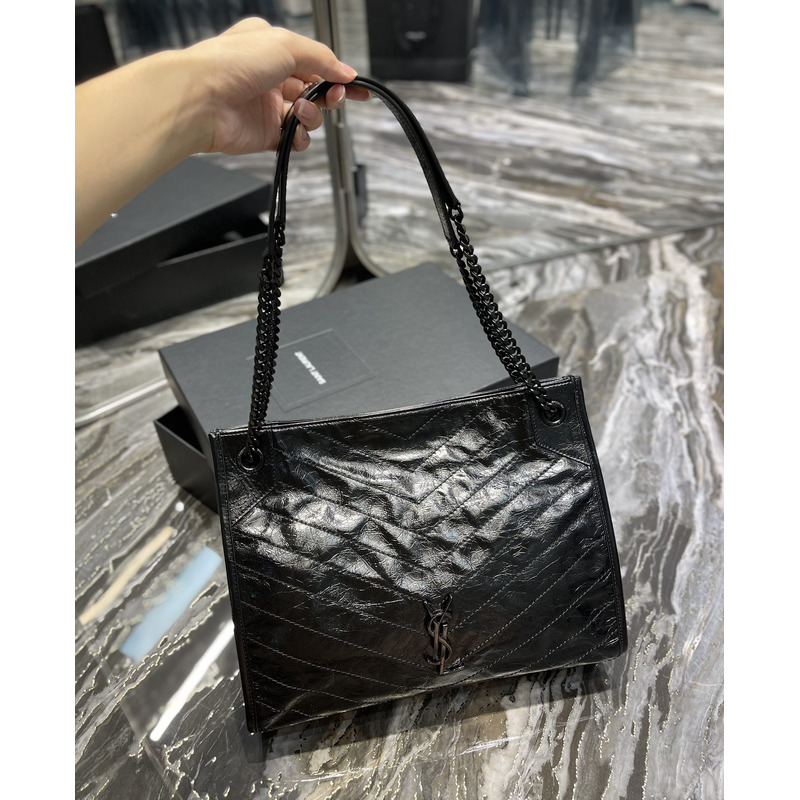 Saint Laurent Niki Medium Shopping Bag Full Black