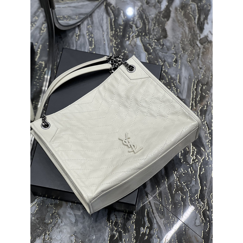 Saint Laurent Niki Medium Shopping Bag White