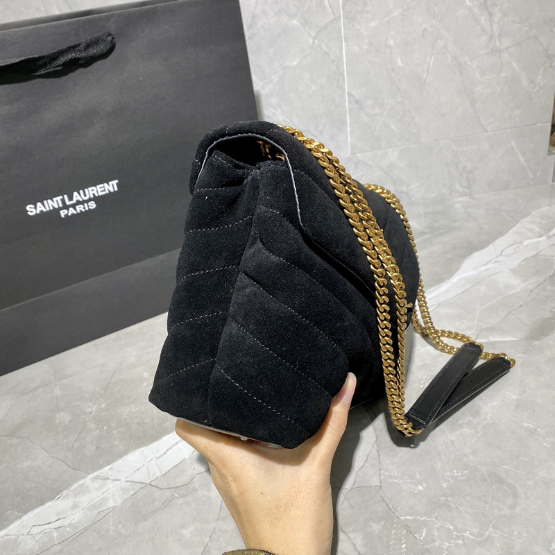 Saint Laurent LOULOU Puffer Handbag Black