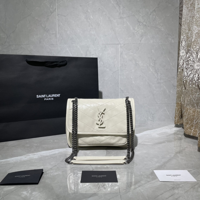 Saint Laurent Niki Baby Chain Bag White