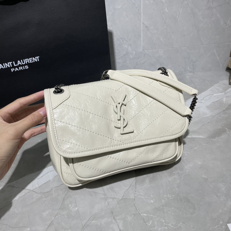 Saint Laurent Niki Baby Chain Bag White