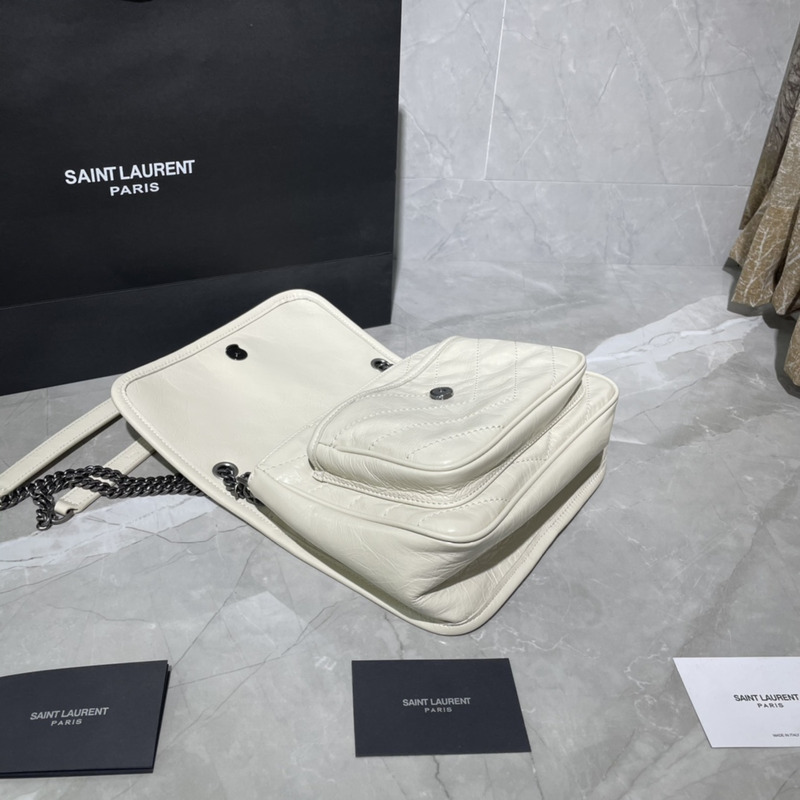 Saint Laurent Niki Baby Chain Bag White