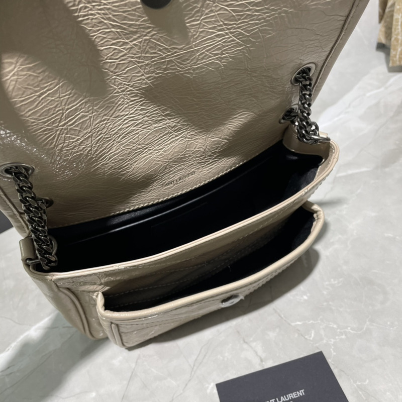 Saint Laurent NIKI BABY CHAIN BAG IN LAMBSKIN BLACK CHAIN