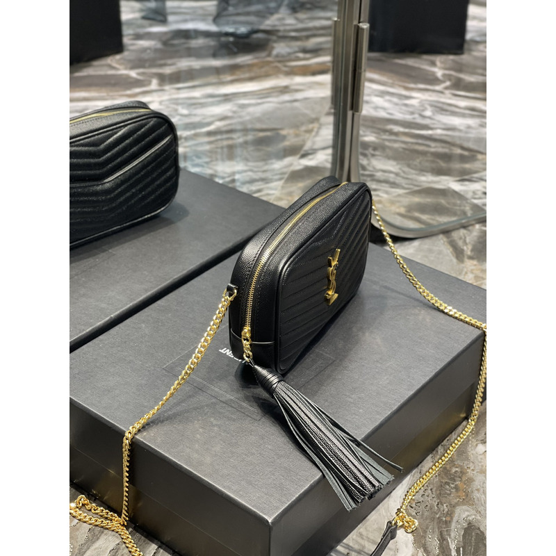 Saint Laurent LOU CAMERA BAG IN QUILTED LEATHER GOLD CHAIN