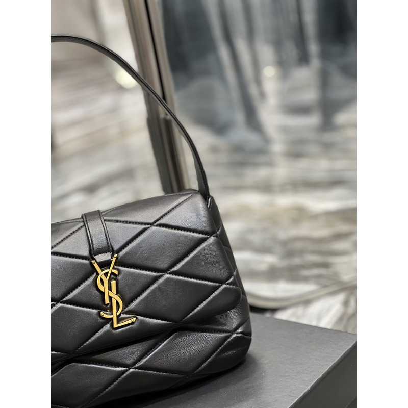 Saint Laurent LE57 Quilted Lambskin Shoulder Bag Black