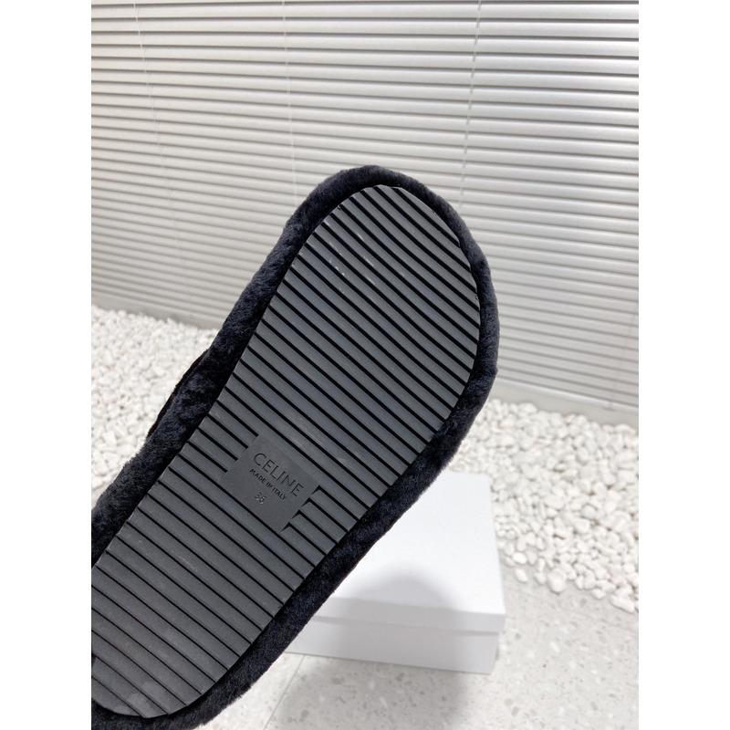 Ce**e open slide slipper black