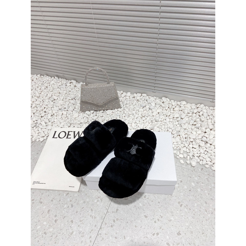 Ce**e open slide slipper black