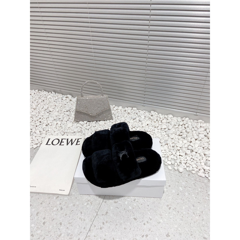 Ce**e open slide slipper black