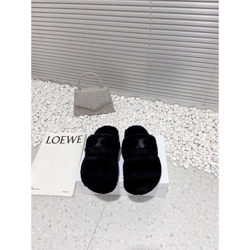 Ce**e open slide slipper black