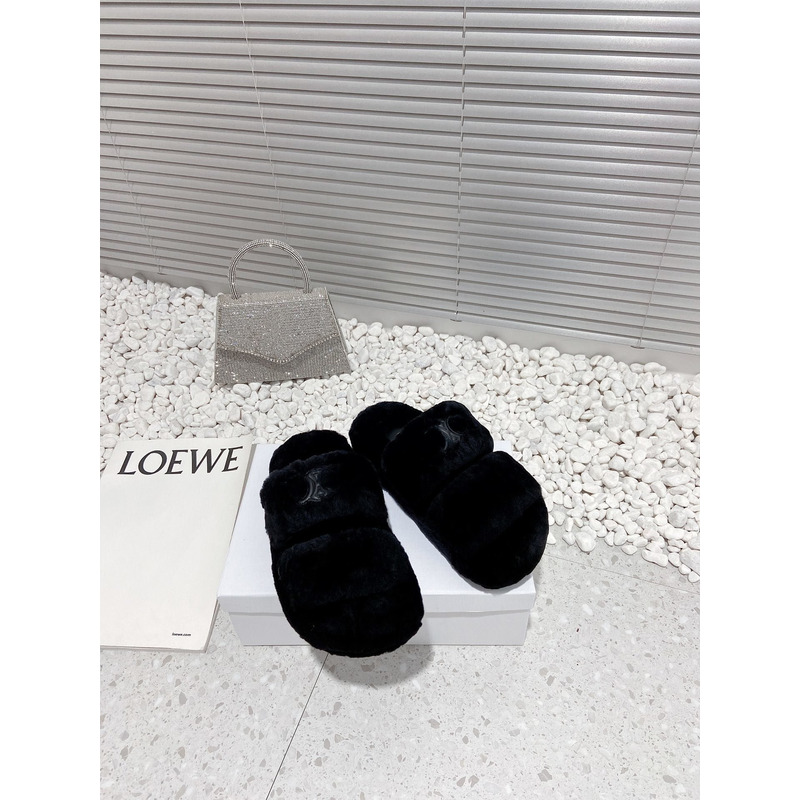 Ce**e open slide slipper black