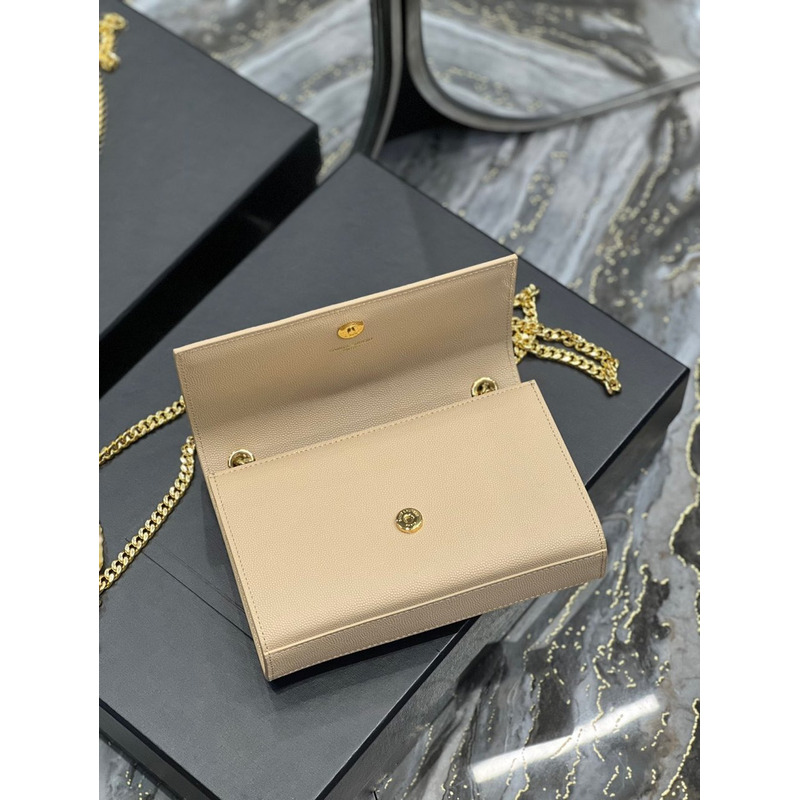 Saint Laurent YSL Kate Chain Bag Medium Dark Beige