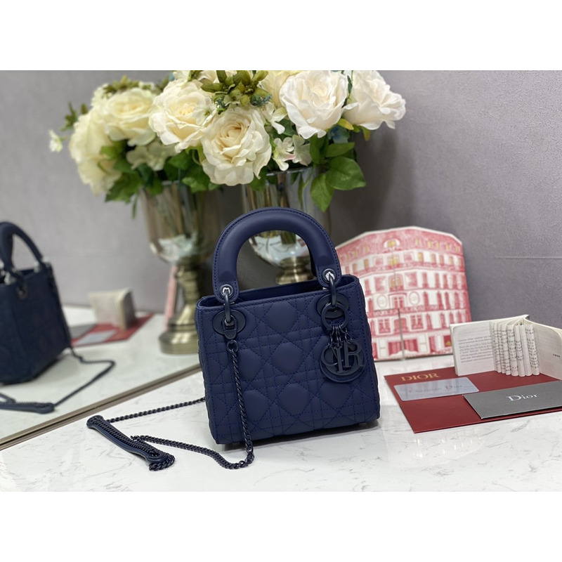 D*or mini lady D*or bag navy blue