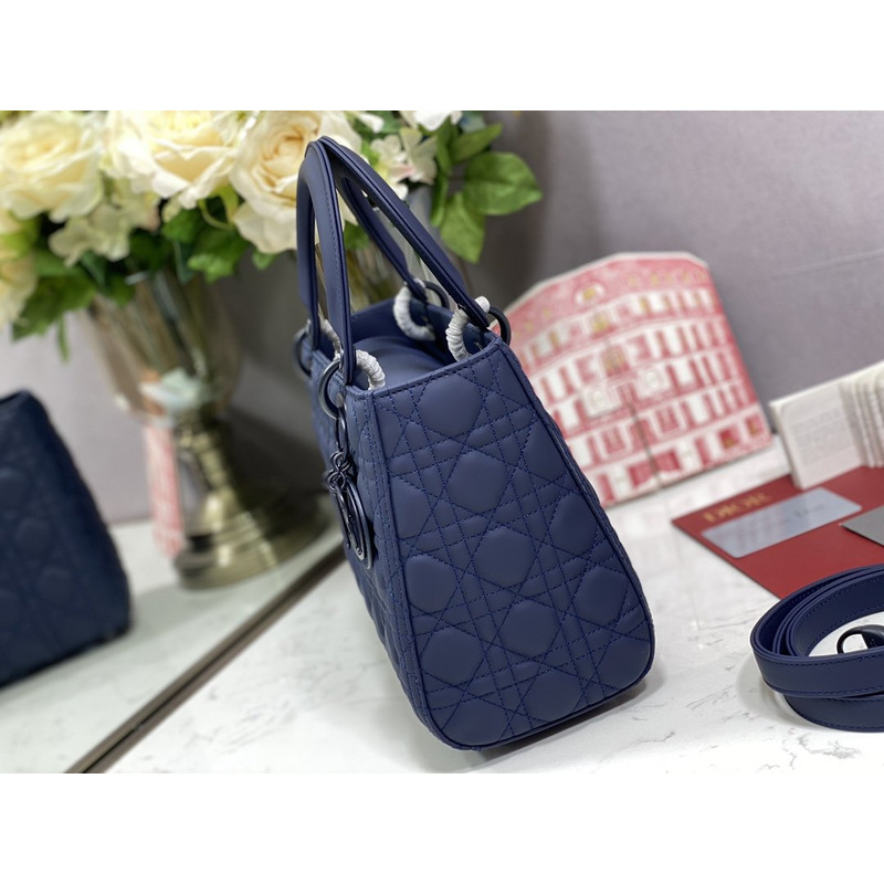 D*or medium lady D*or bag navy blue