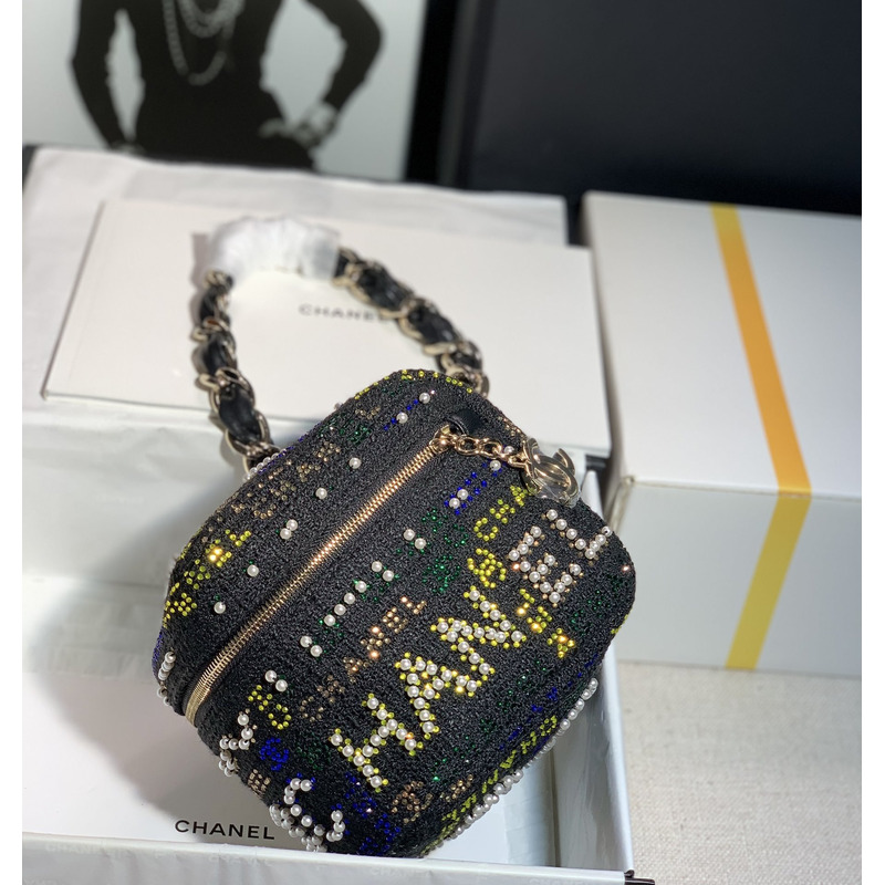 Ch*el ss2022 spring and summer new products 22s new limited edition dice bag messenger bag blac