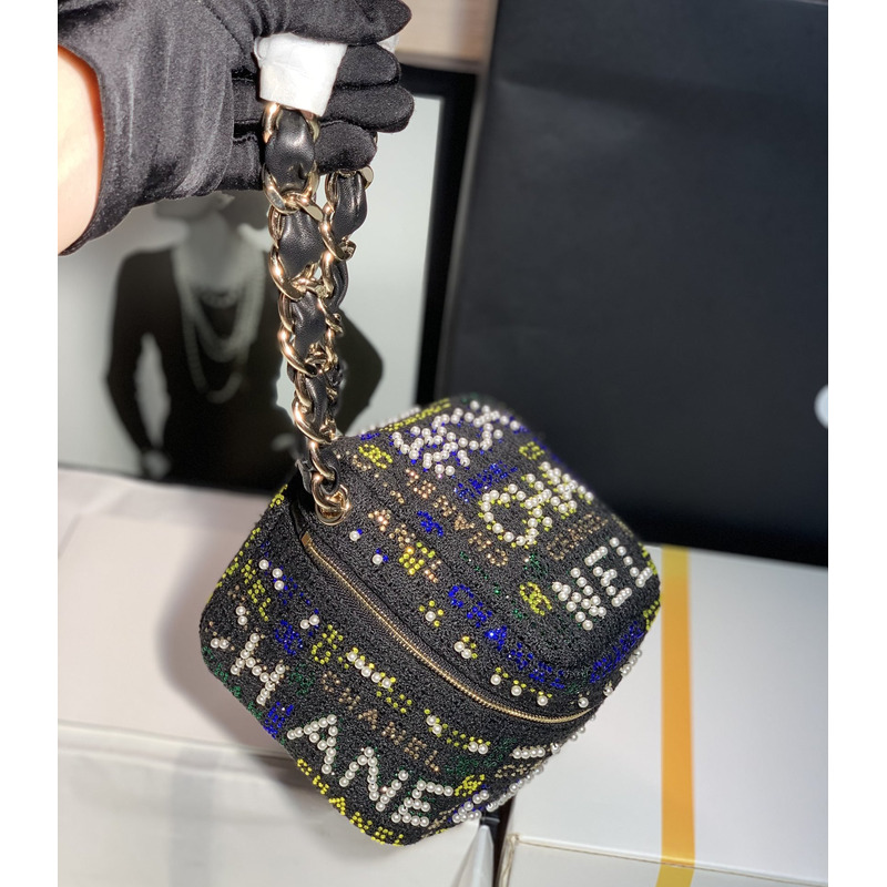 Ch*el ss2022 spring and summer new products 22s new limited edition dice bag messenger bag blac