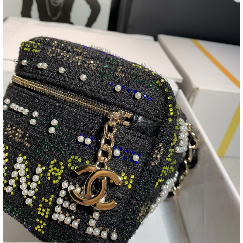 Ch*el ss2022 spring and summer new products 22s new limited edition dice bag messenger bag blac