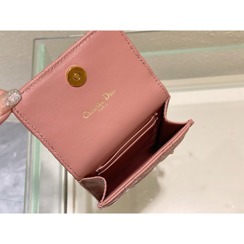 D*or D*or caro phone bag pink soft calfskin cannage