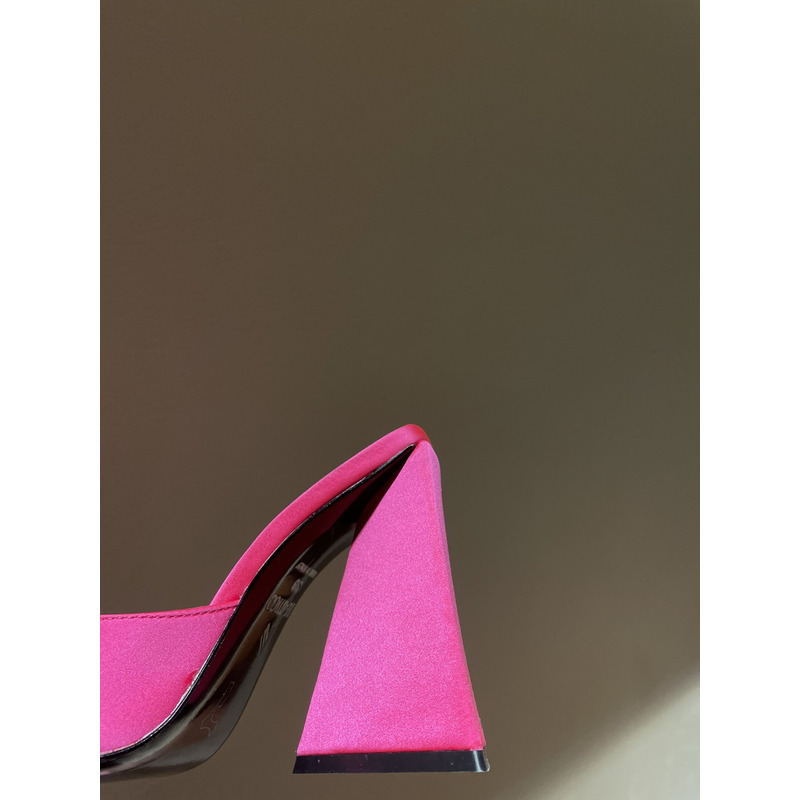 The Attico Devon satin sandals Pink