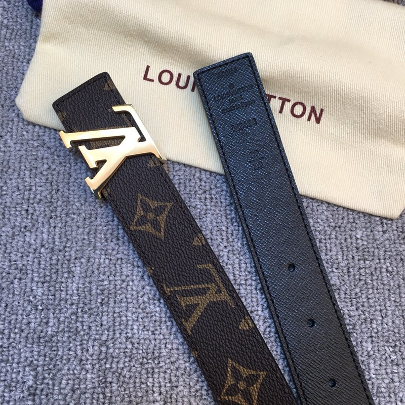 l**is V*t*n monogram 30mm intitials reversible belt