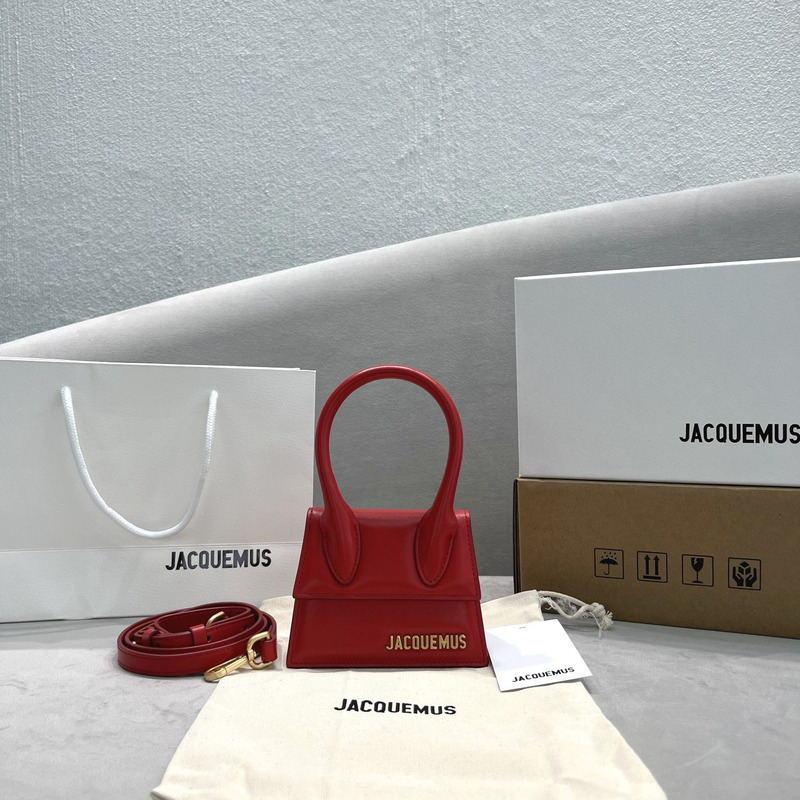 JACQUEMUS Le Chiquito Leather Bag Red