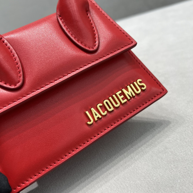 JACQUEMUS Le Chiquito Leather Bag Red