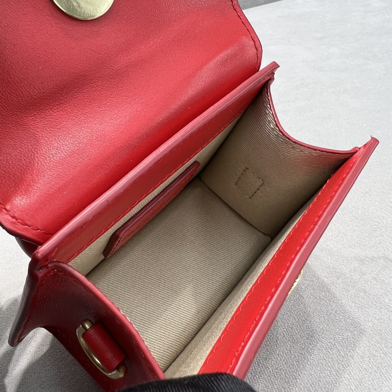 JACQUEMUS Le Chiquito Leather Bag Red