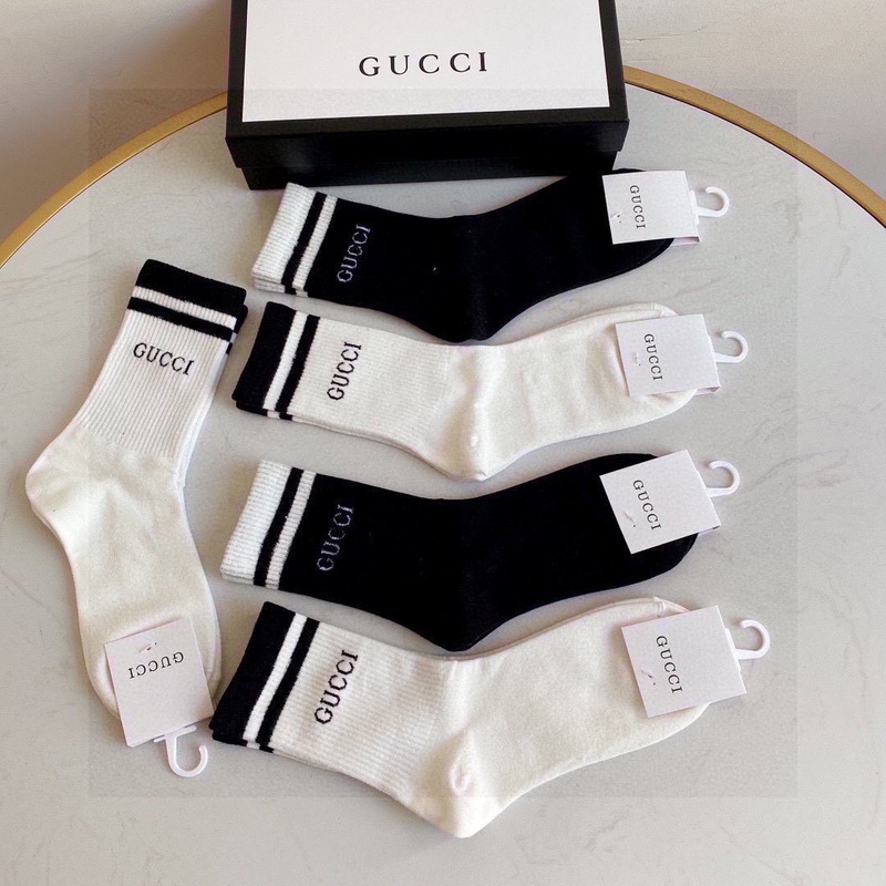 G*u*i logo cotton crew socks (5-pair)