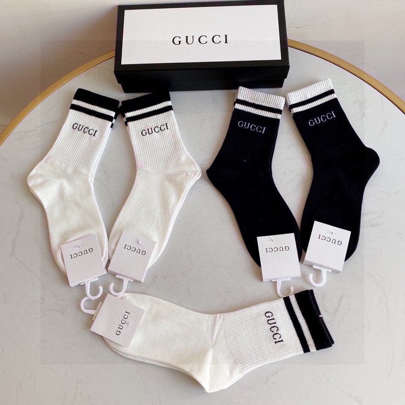 G*u*i logo cotton crew socks (5-pair)