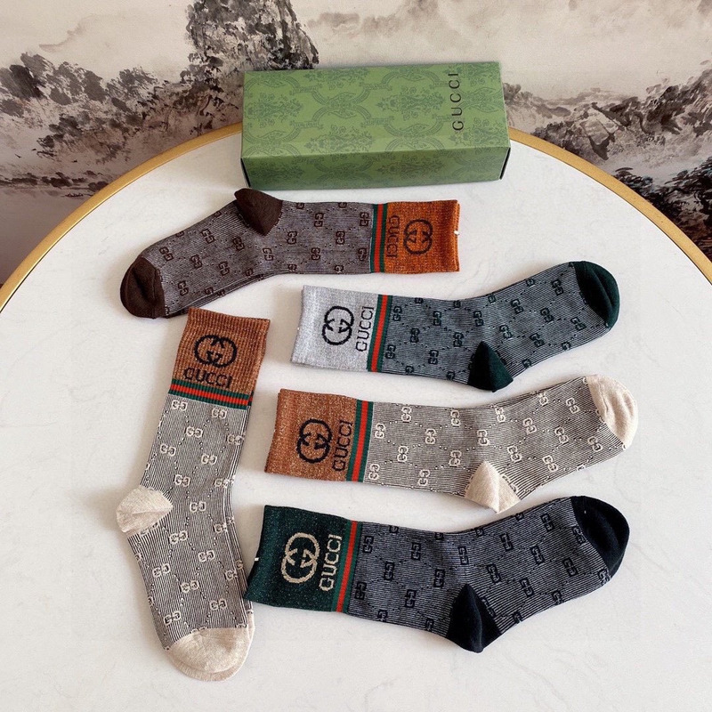 G*u*i retro gg cotton crew socks (4-pair)