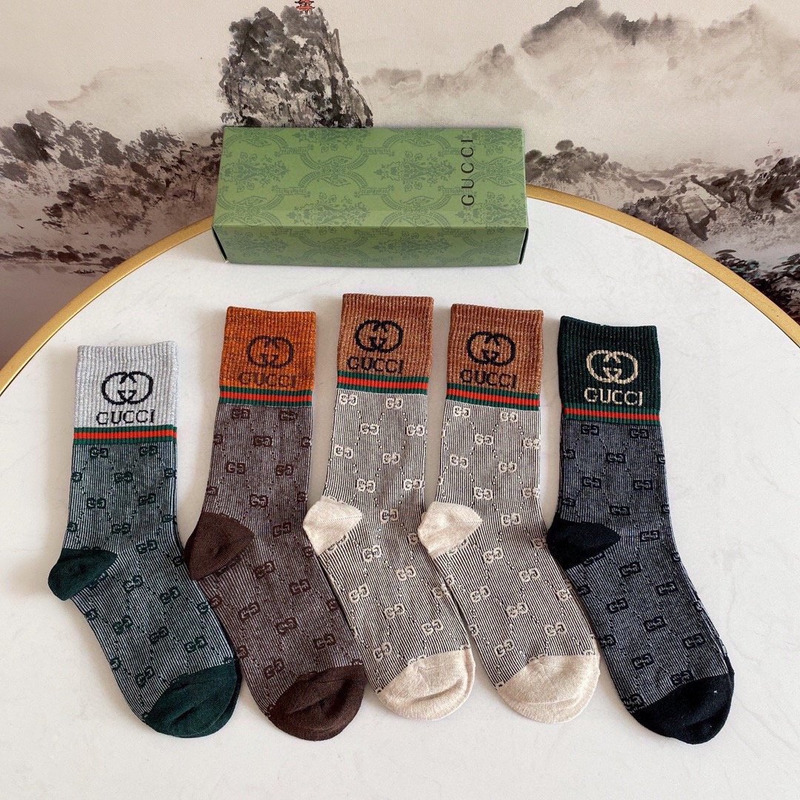 G*u*i retro gg cotton crew socks (4-pair)