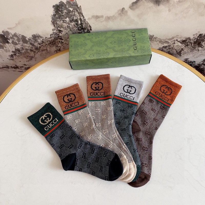 G*u*i retro gg cotton crew socks (4-pair)