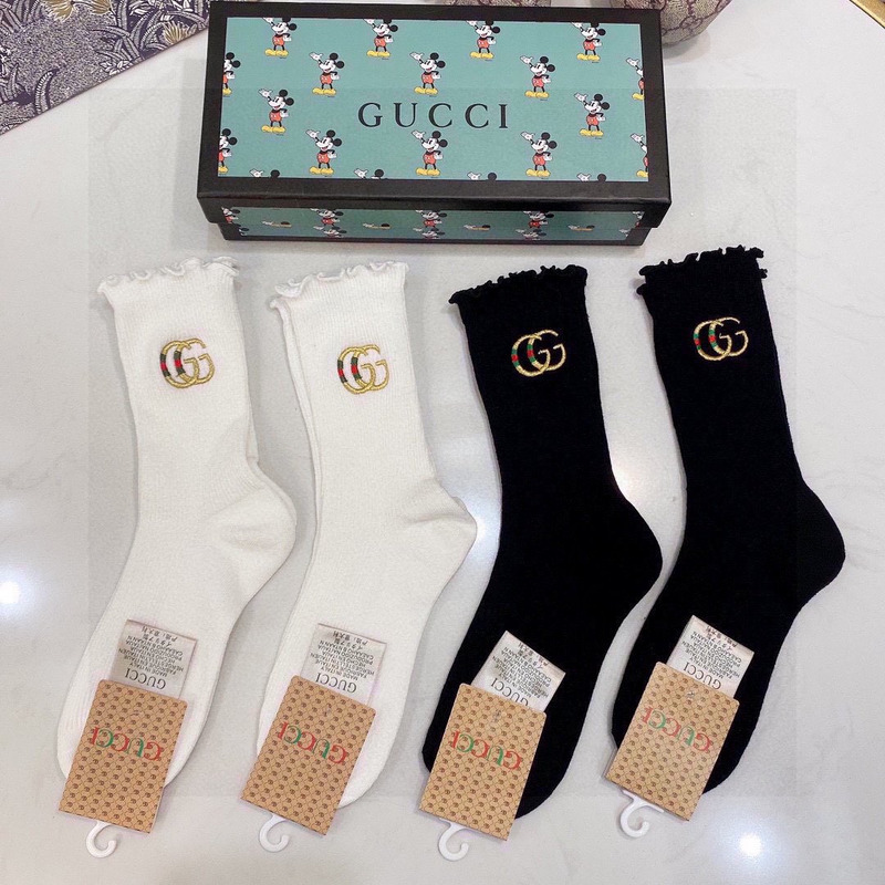 G*u*i x disney cotton crew socks (4-pair)