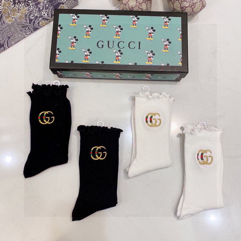 G*u*i x disney cotton crew socks (4-pair)