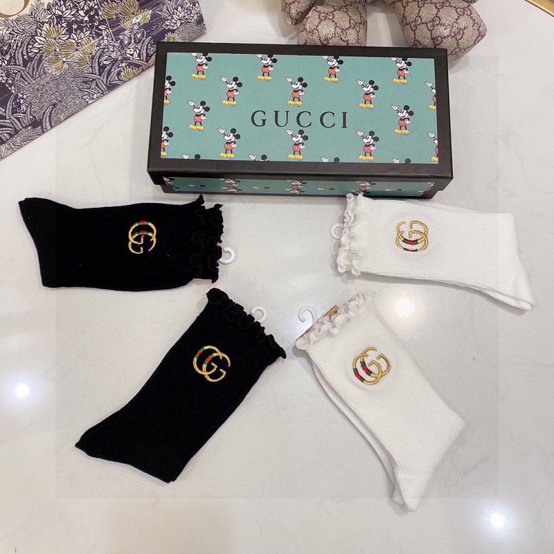 G*u*i x disney cotton crew socks (4-pair)