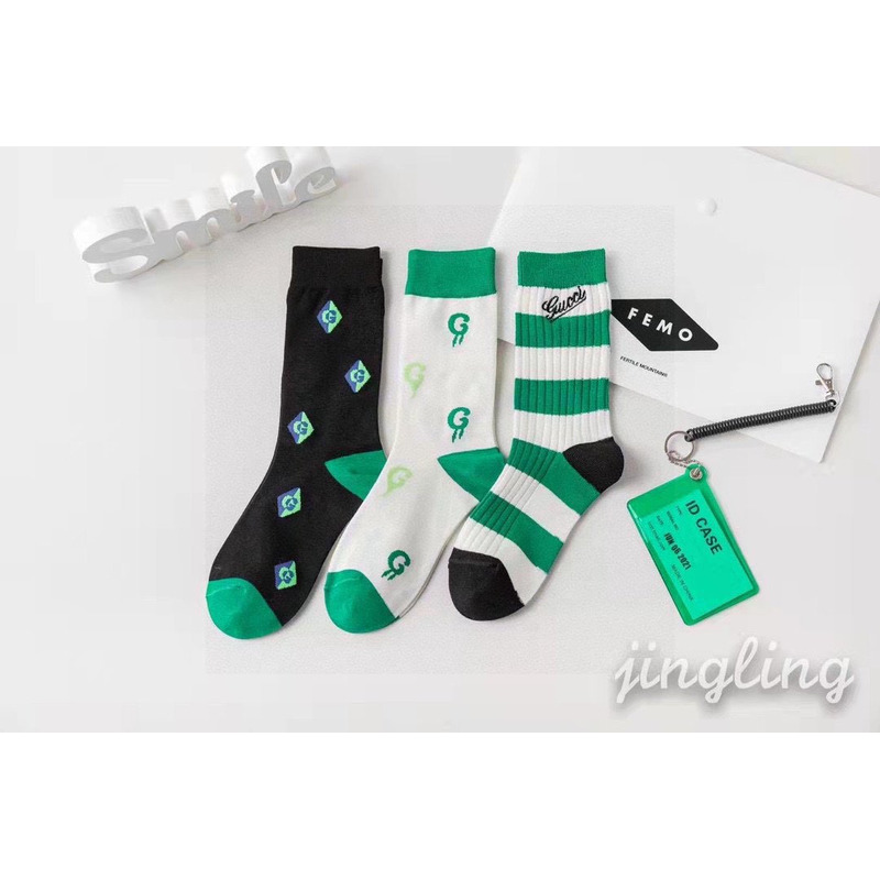 G*u*i gg cotton crew socks (3-pair)